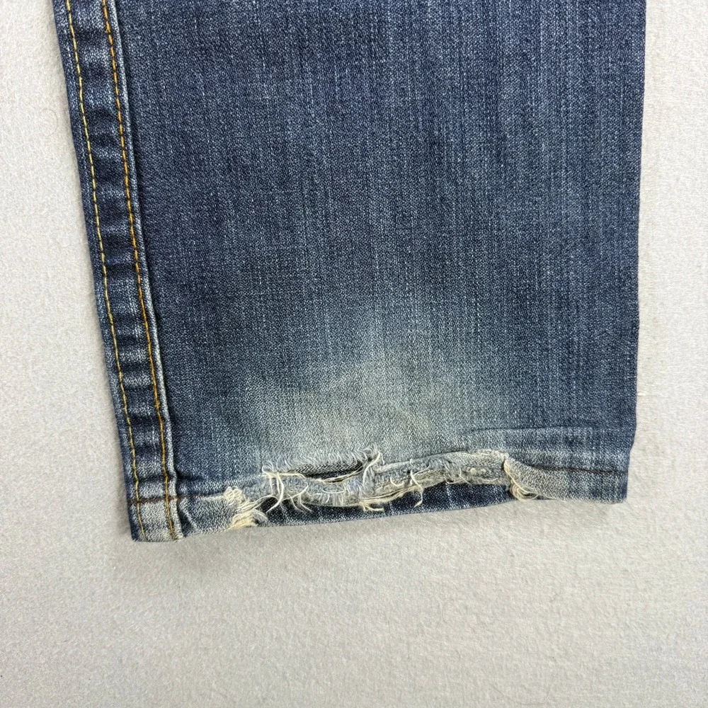 Vintage True Religion Geno Jean Men 34 Medium Wash Selvedge Denim Button Fly USA